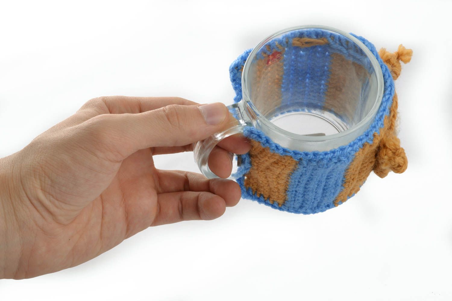 Cup with crochet cozy photo 5