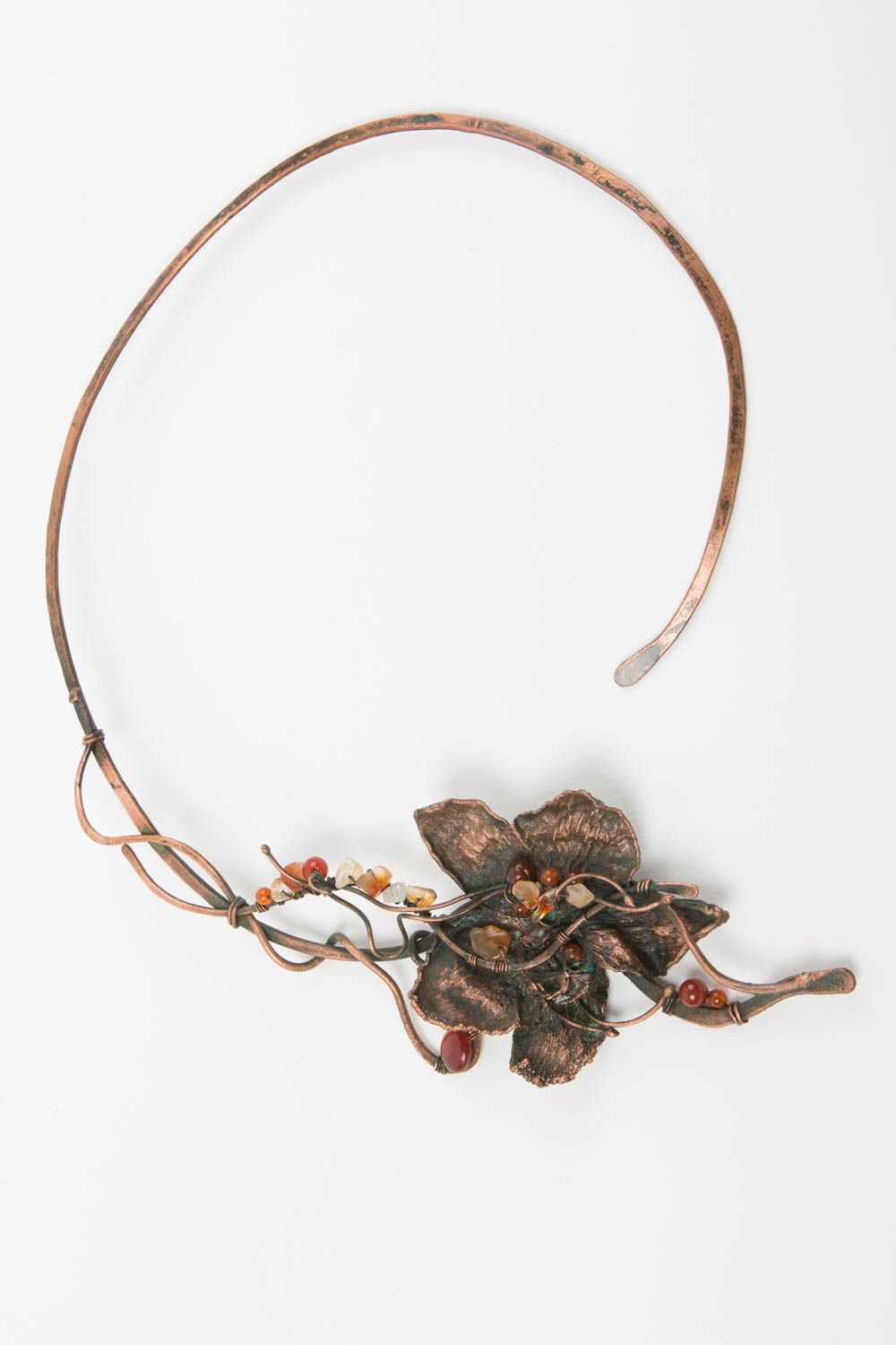 Beautiful handmade metal pendant stylish metal necklace fashion accessories photo 2