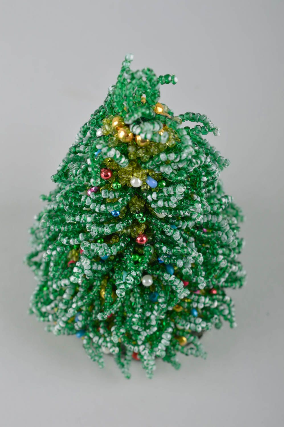 Árbol de Navidad artesanal pequeño elemento decorativo adorno de fin de año foto 3