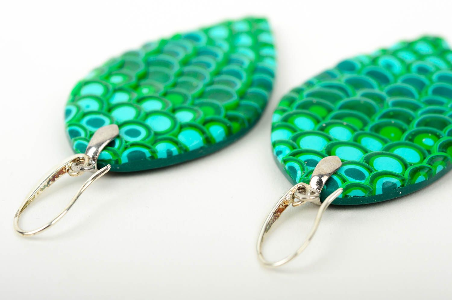 Handmade Ohrhänger Frauen Modeschmuck Ohrringe Geschenk für Frauen in Grün foto 4