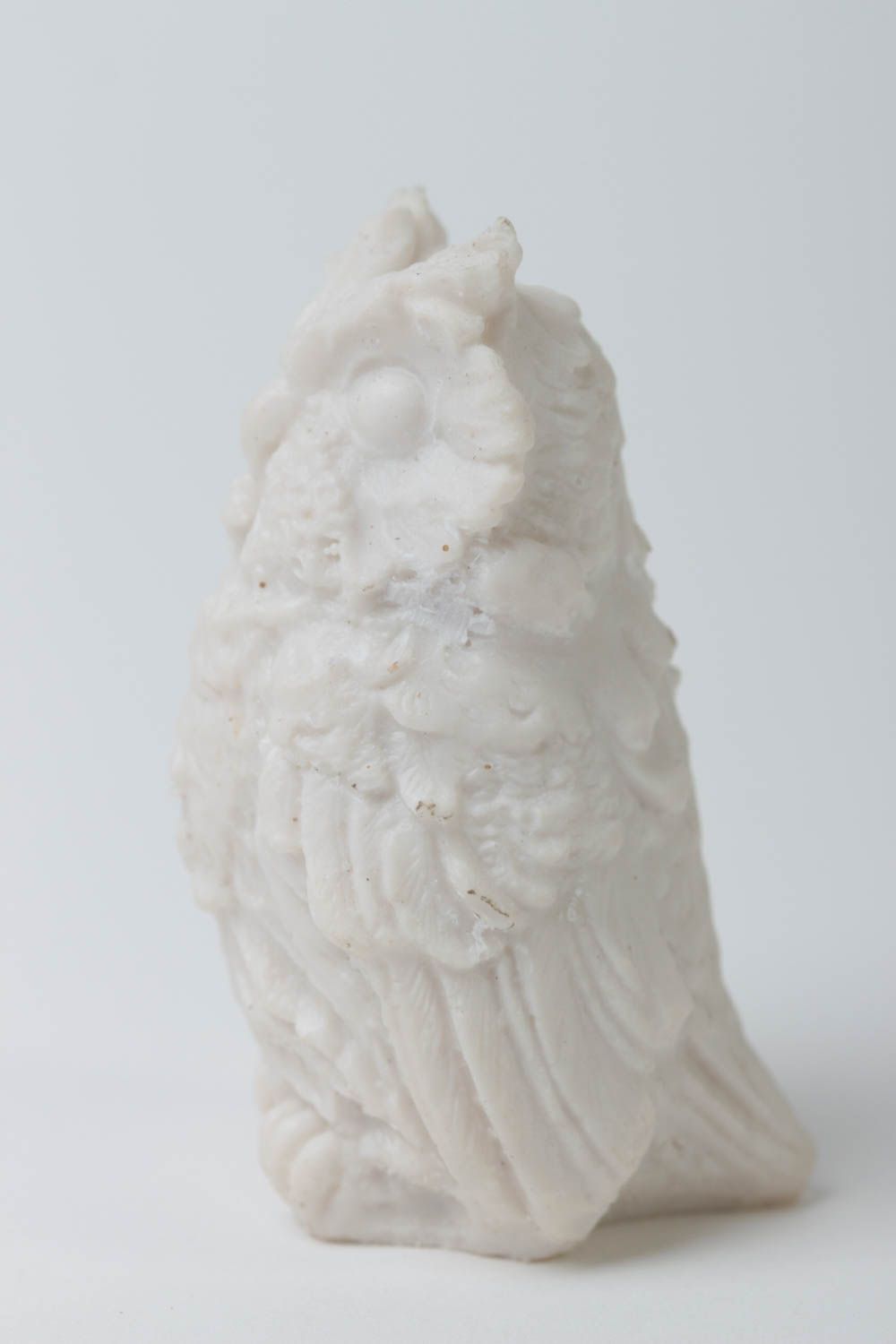 Figurine à peindre Petite statuette fait main hibou blanc design Déco intérieur photo 3
