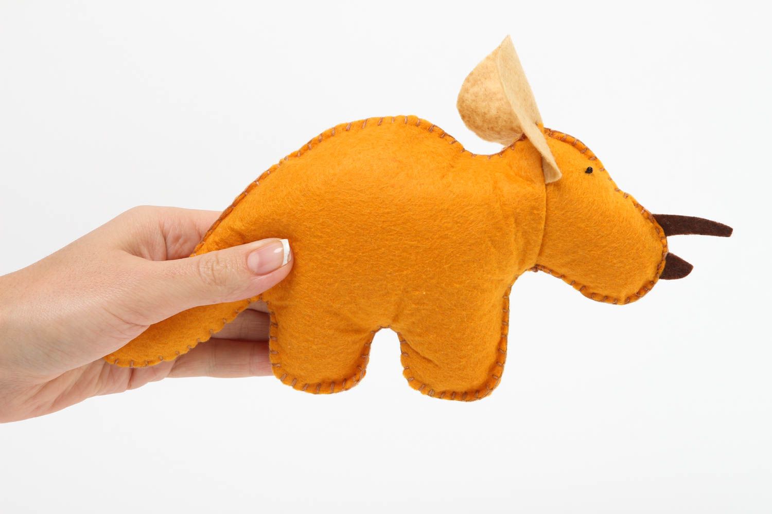 Handmade Geschenk aus Filz Dinosaurier Spielzeug aus Stoff Designer Spielzeug  foto 5