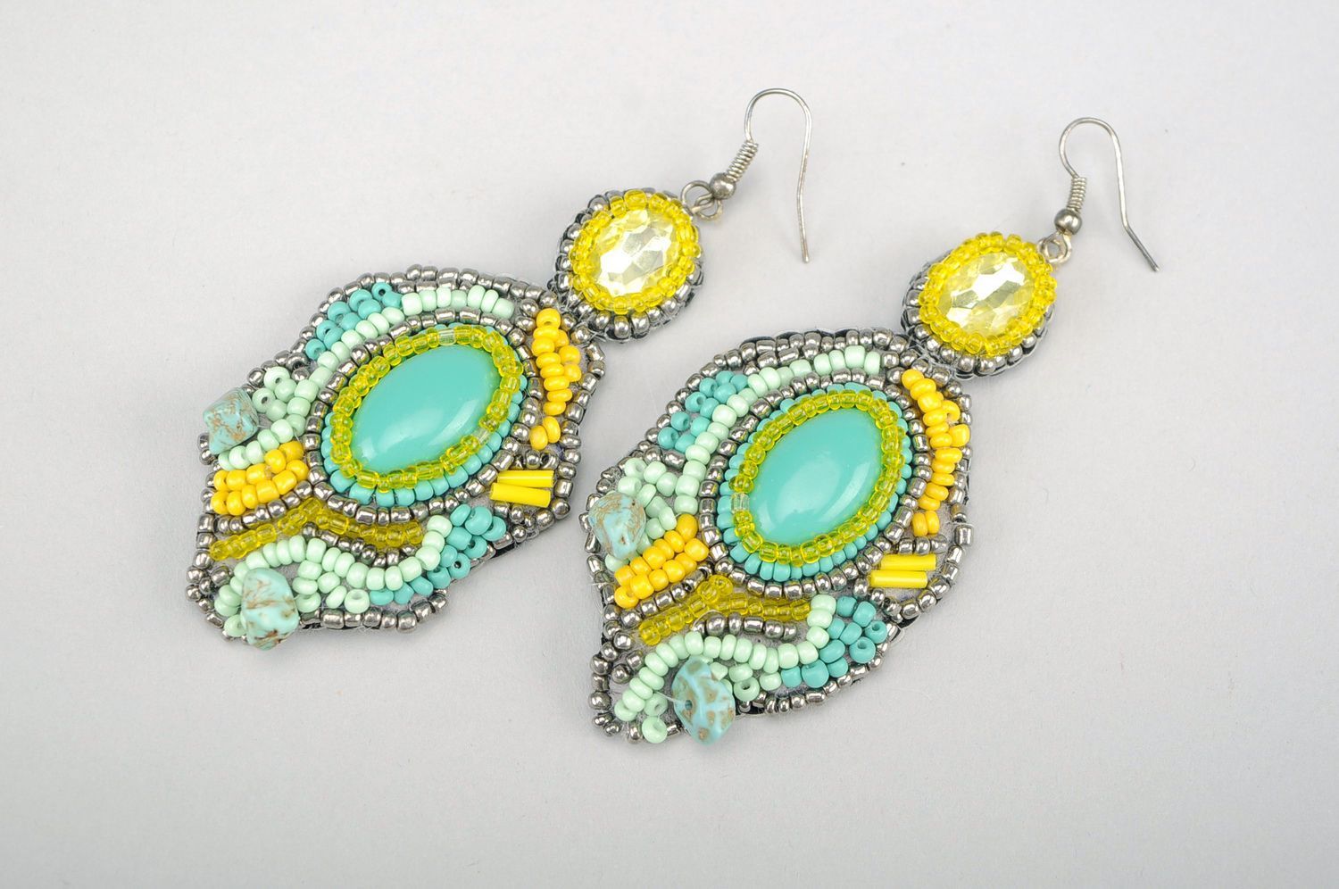 Beaded earrings Oriental photo 3