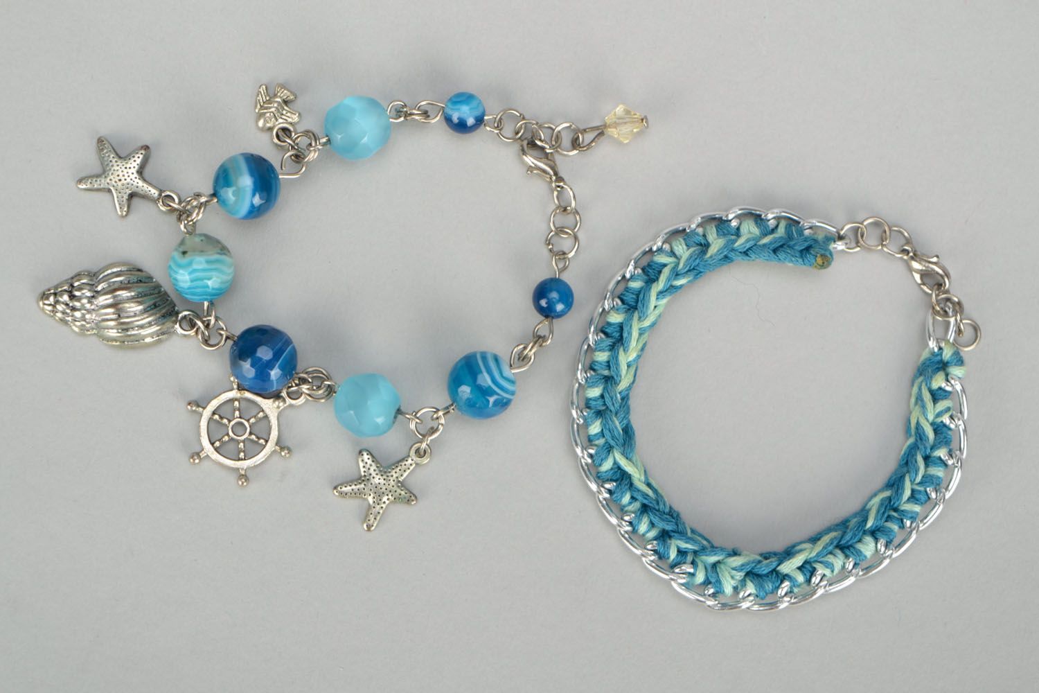 Bracelet with metal charms photo 3