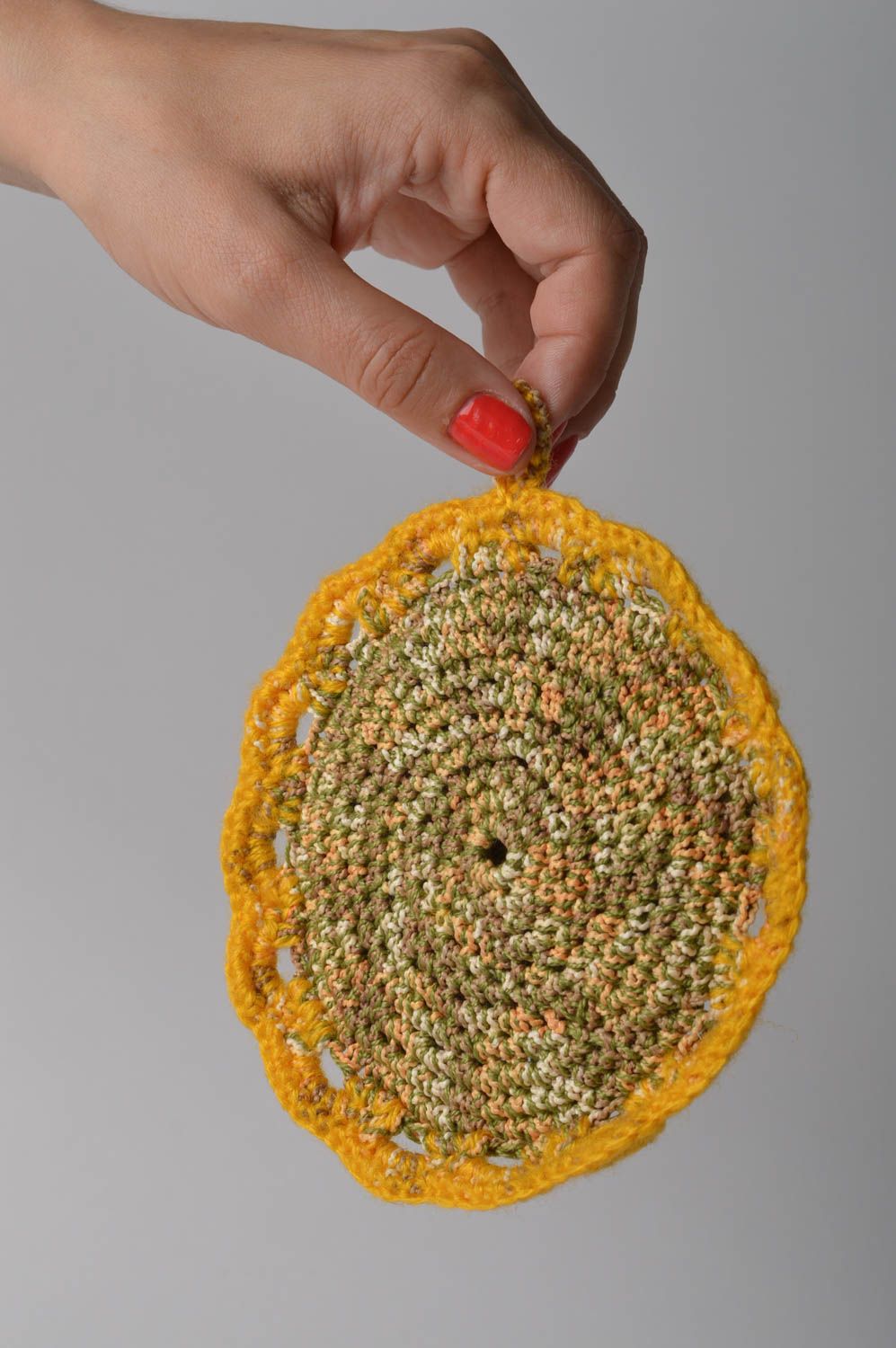 Stylish handmade pot holder crochet potholder kitchen supplies home textiles photo 2