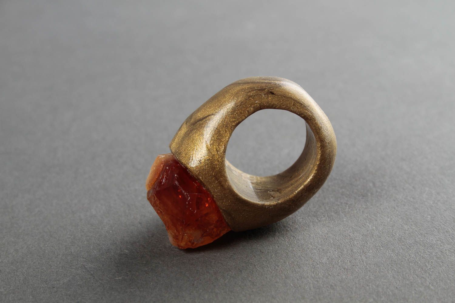 Кольцо ручной работы украшение из полимерной глины украшение кольцо крупное фото 3