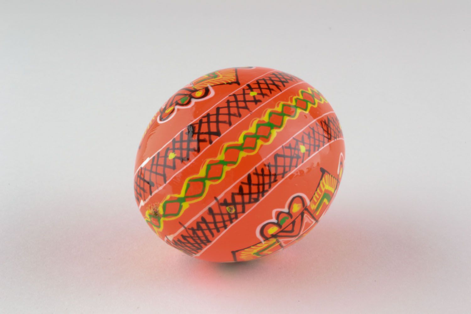 Painted wooden egg photo 3
