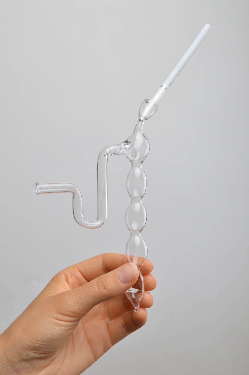 Pipa de vidrio hecha a mano utensilio para fumar regalo original para fumadores foto 4