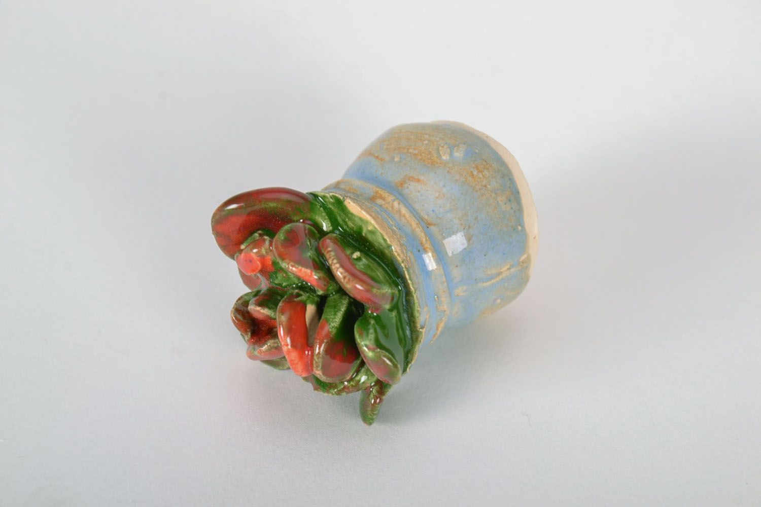 Kleine Figurine aus Keramik Blumentopf  foto 5