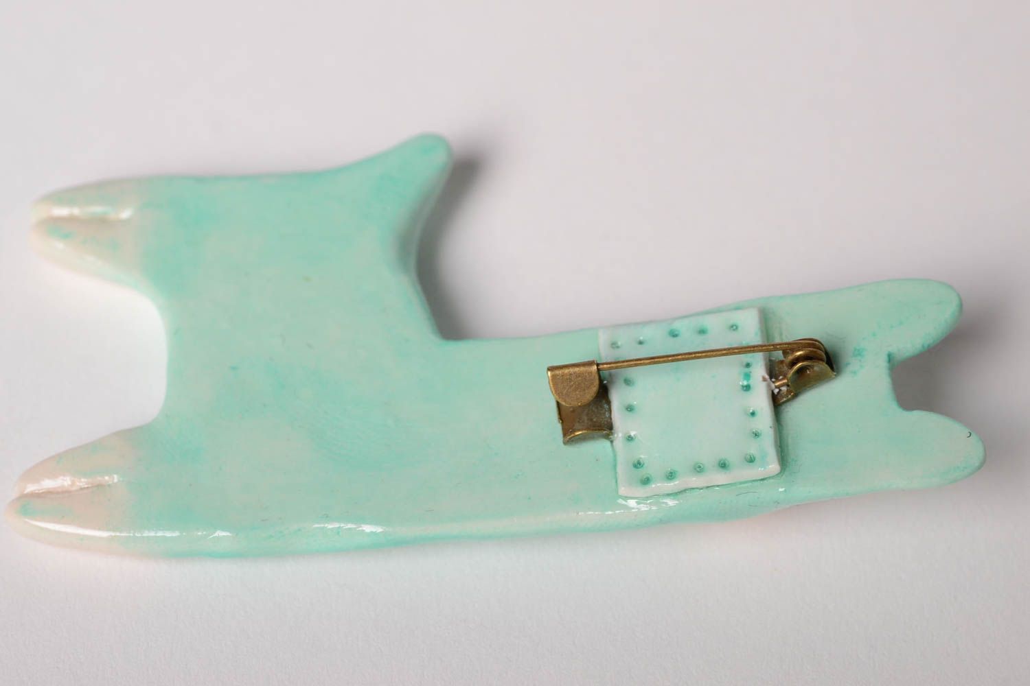 Broche de arcilla polimérica hecho a mano accesorio para mujer regalo original foto 5