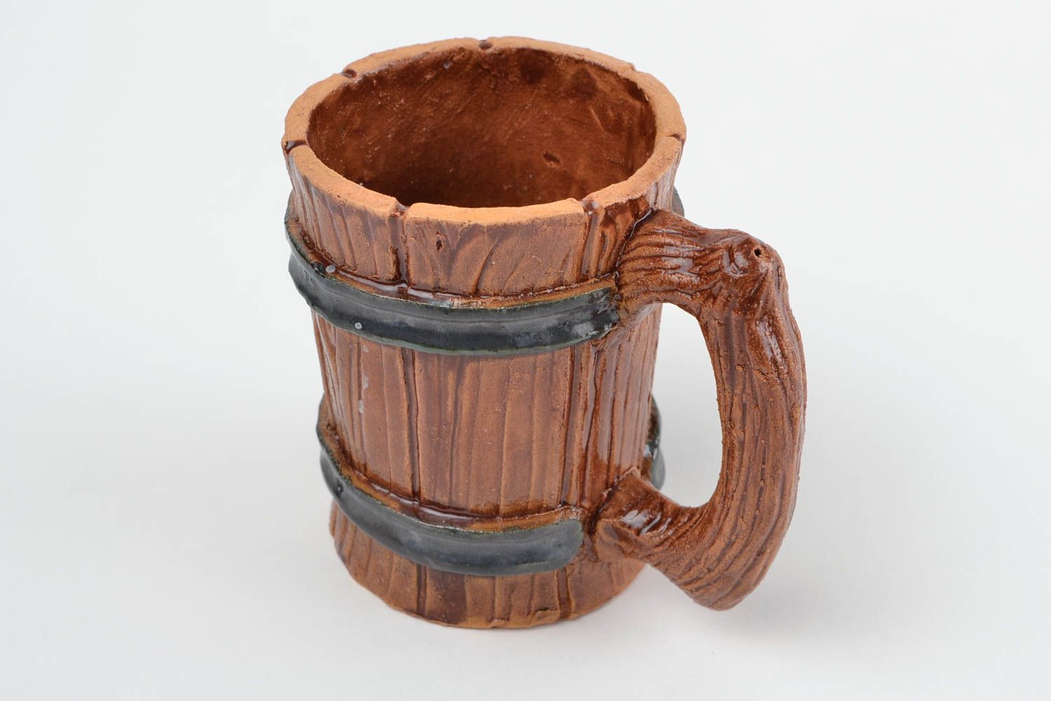 Large beer mug ceramic mug handmade pottery kitchen decoration gift for him photo 5