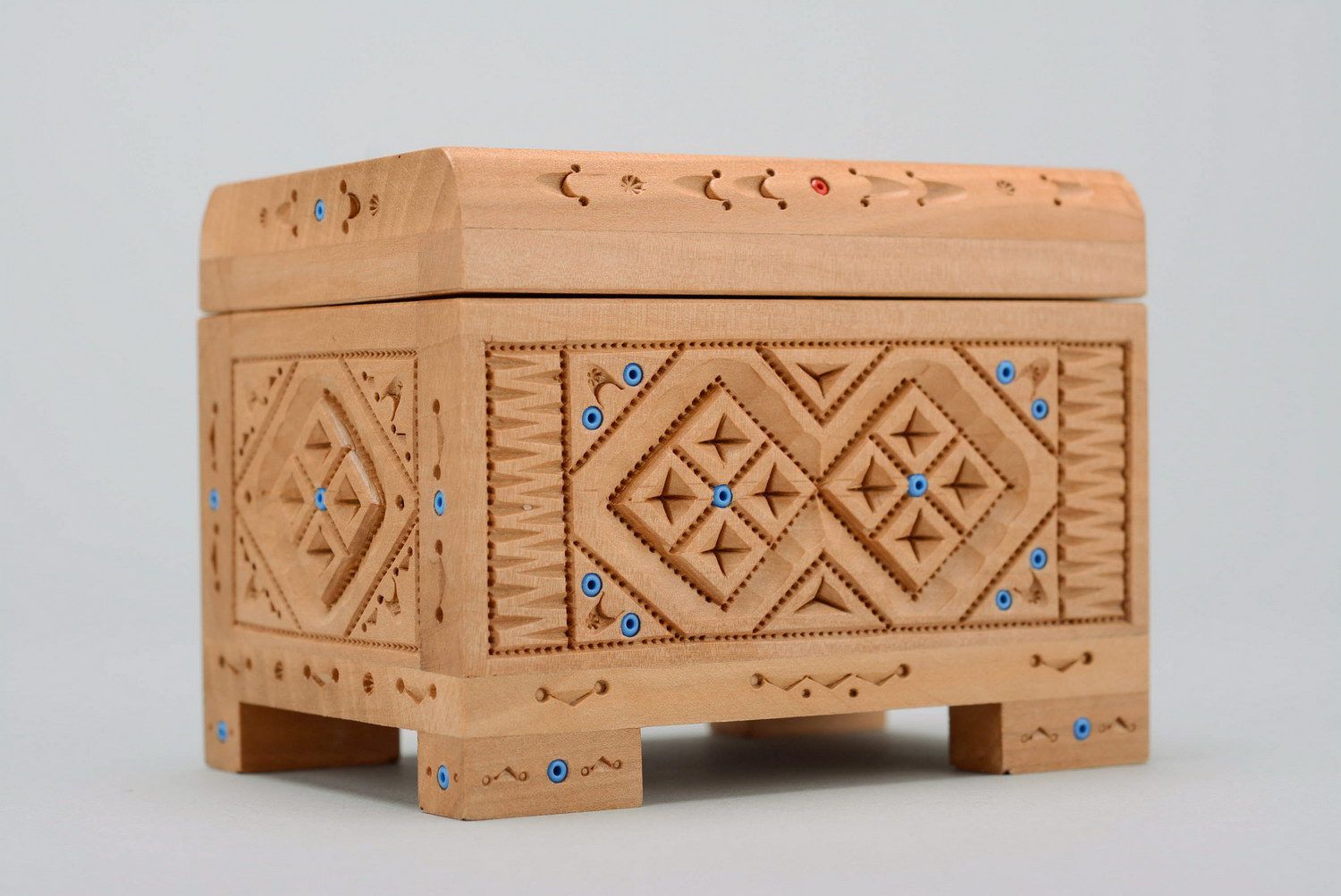 Caixa de madeirade madeira, incrustada com pérolas foto 2