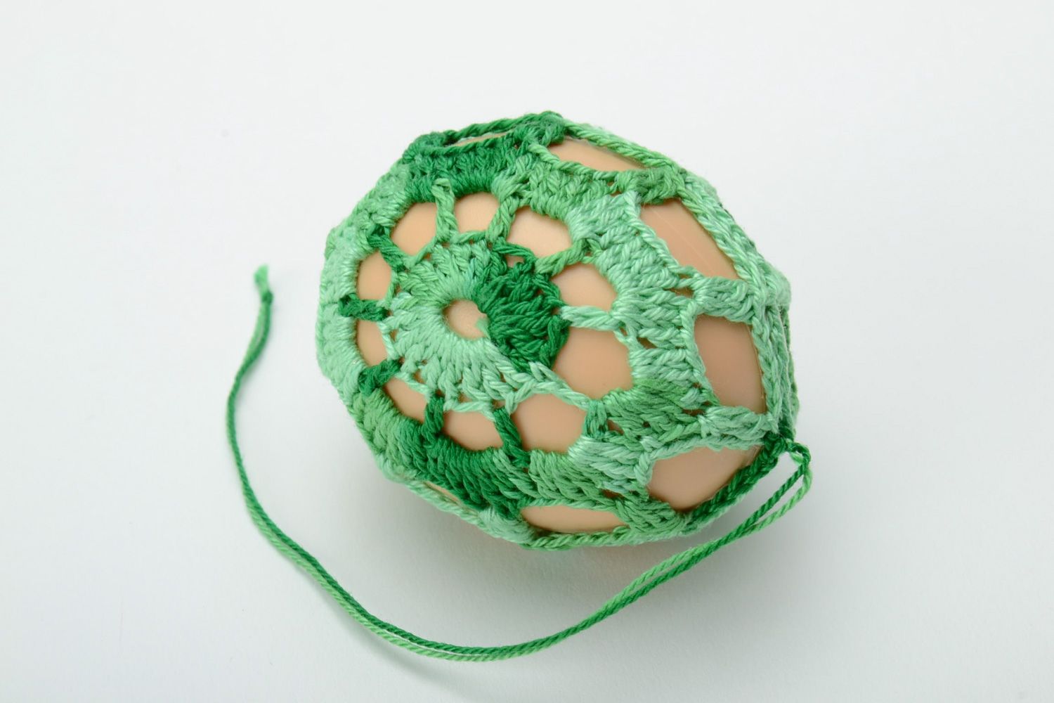 Decorative handmade Easter egg in lacy cover photo 3