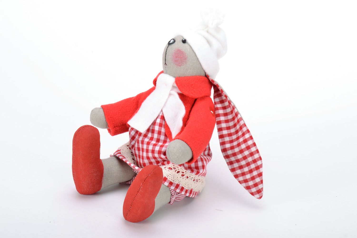 Linen toy New Year's Hare photo 5