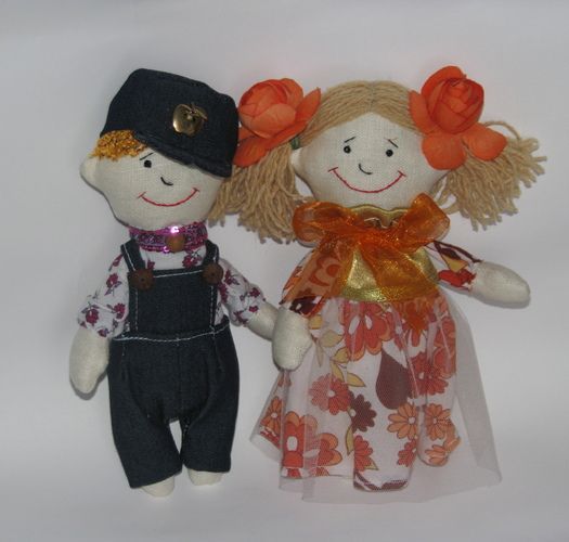 Handmade Puppe aus Textil Geschenk für Tochter  foto 3