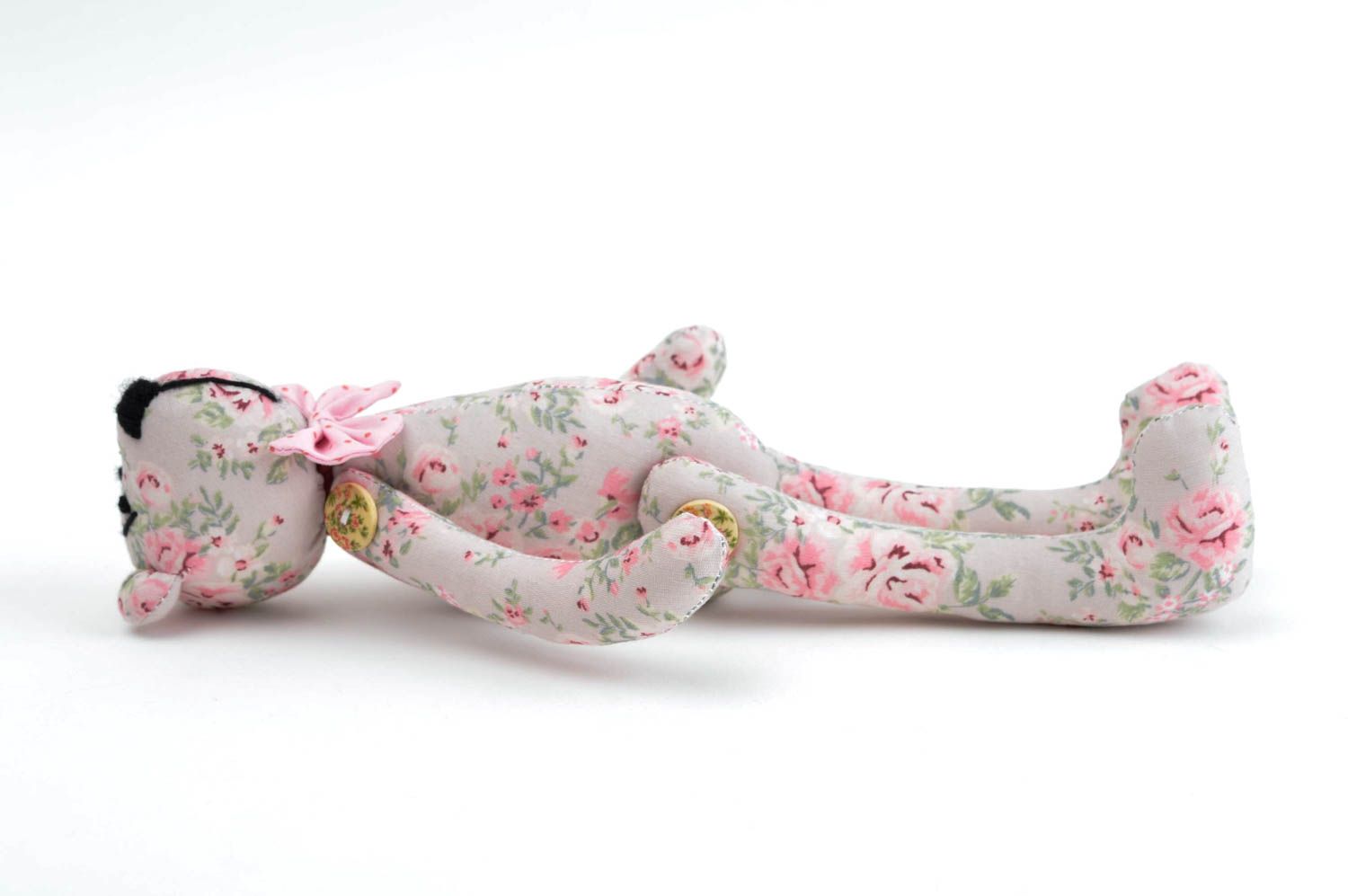 Игрушка мишка ручной работы детская игрушка для девочек мягкая игрушка цветочная фото 3