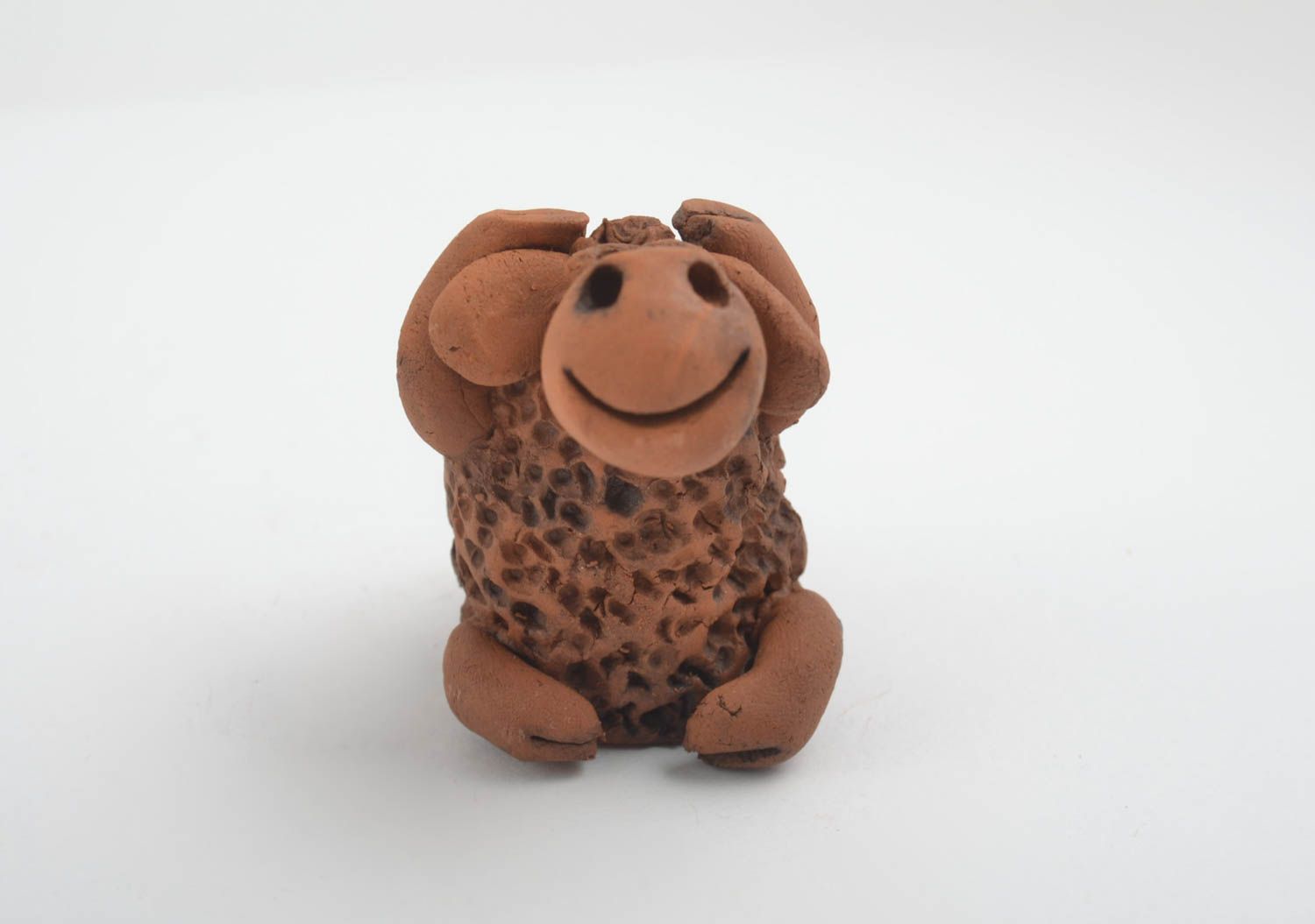 Figura decorativa hecha a mano souvenir de cerámica animal en miniatura foto 2