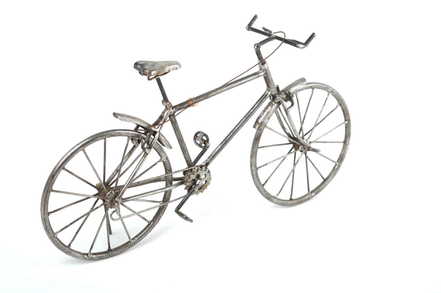 Декор для дома хэнд мэйд фигурка из металла необычный подарок Ретро велосипед фото 4