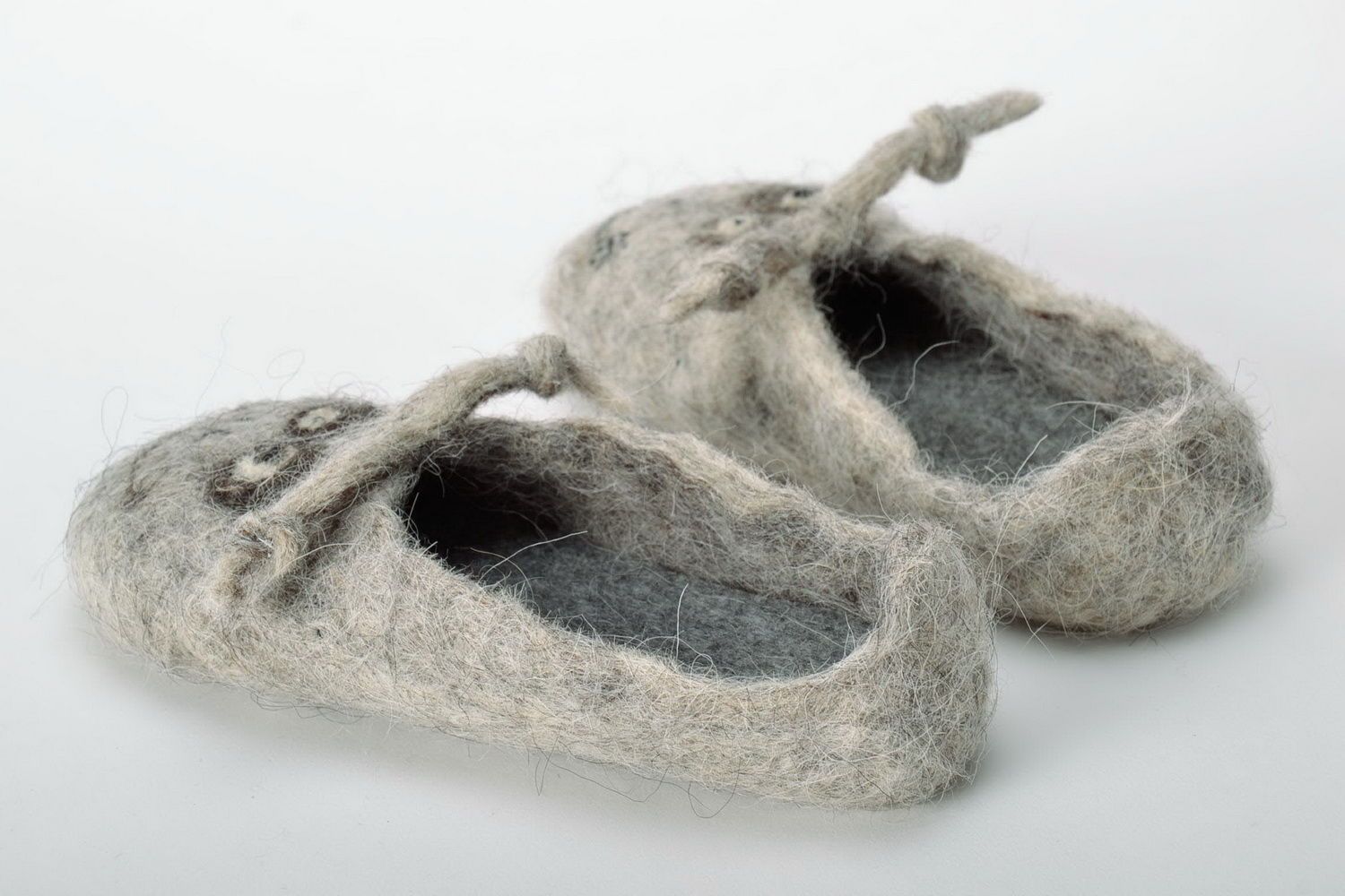 House slippers in the technique of felting photo 4