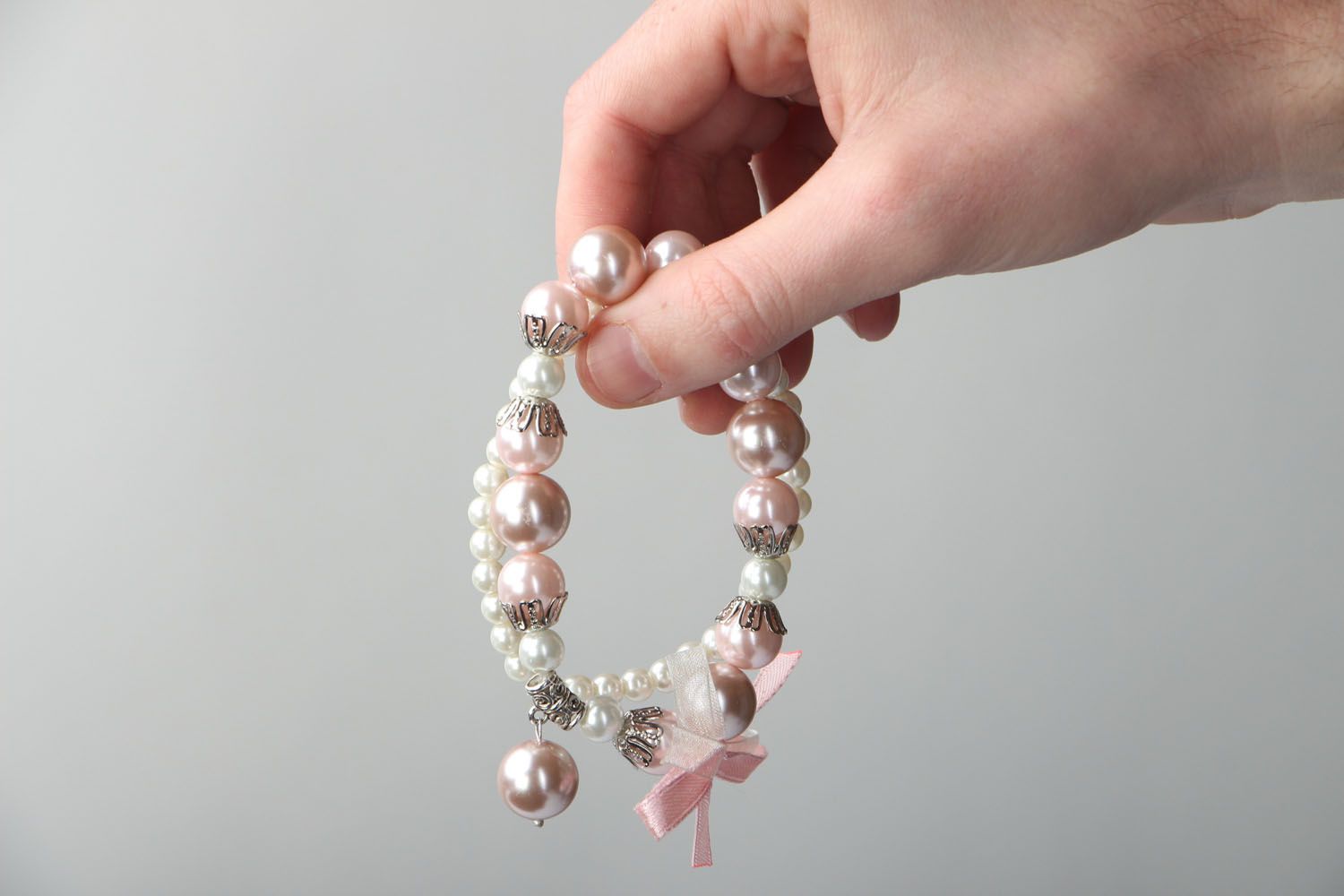 Set of pearl bracelets photo 4