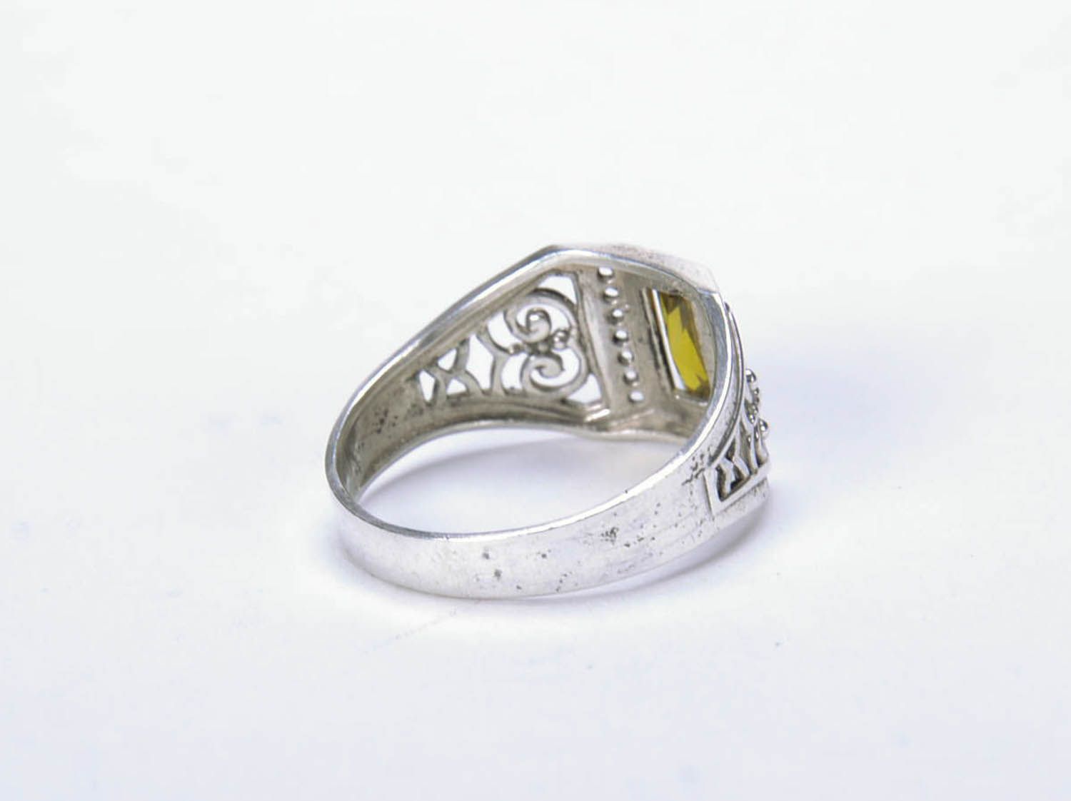 Anel delicado de prata com pedra natural jóias de mulher feitas à mão  foto 2