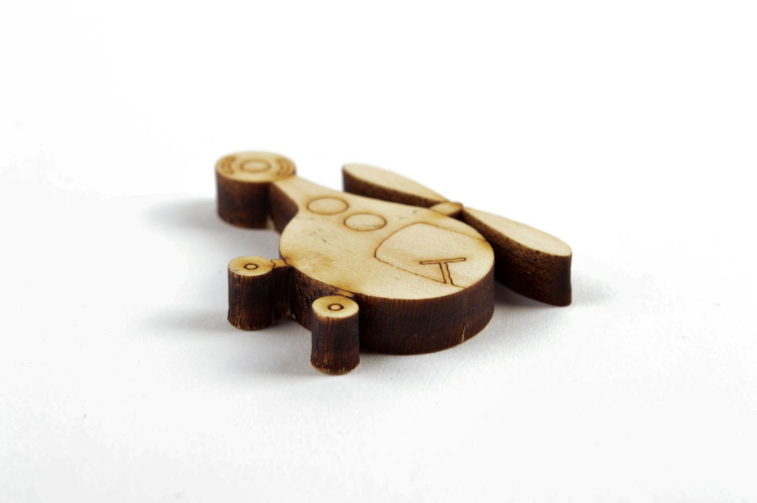 Holz Figur handmade Deko Hubschrauber Miniatur bemalen kreatives Geschenk  foto 5