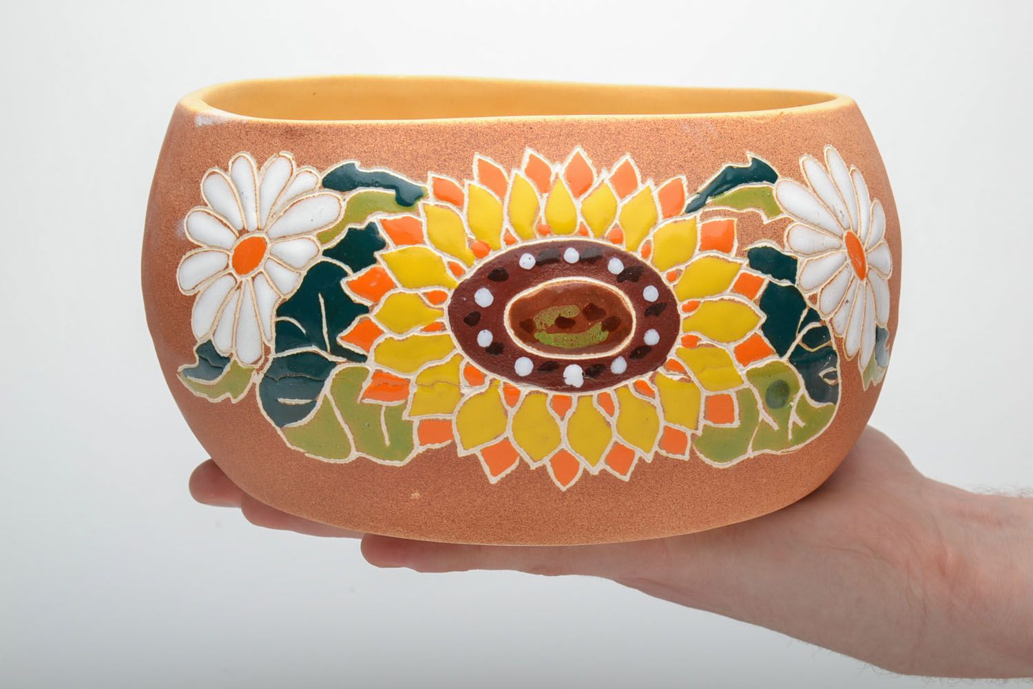 Ceramic bowl Flowers photo 5
