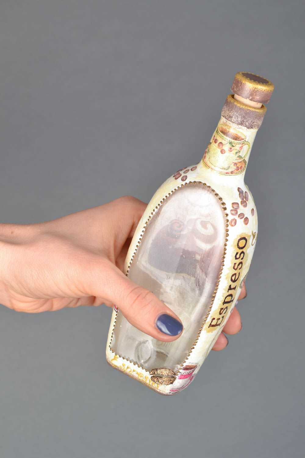 Botella decorativa hecha a mano foto 1