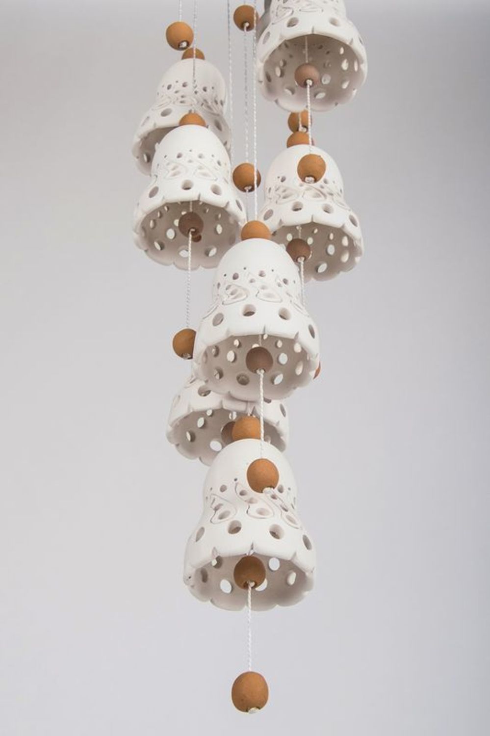 Ceramic bells with beads photo 3