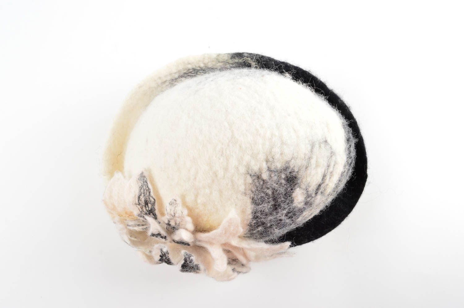 Gorro de lana hecho a mano accesorio de moda tocado para cabeza original foto 3