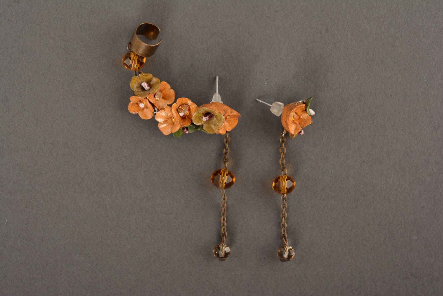 Handmade cuff earrings Vernal photo 2