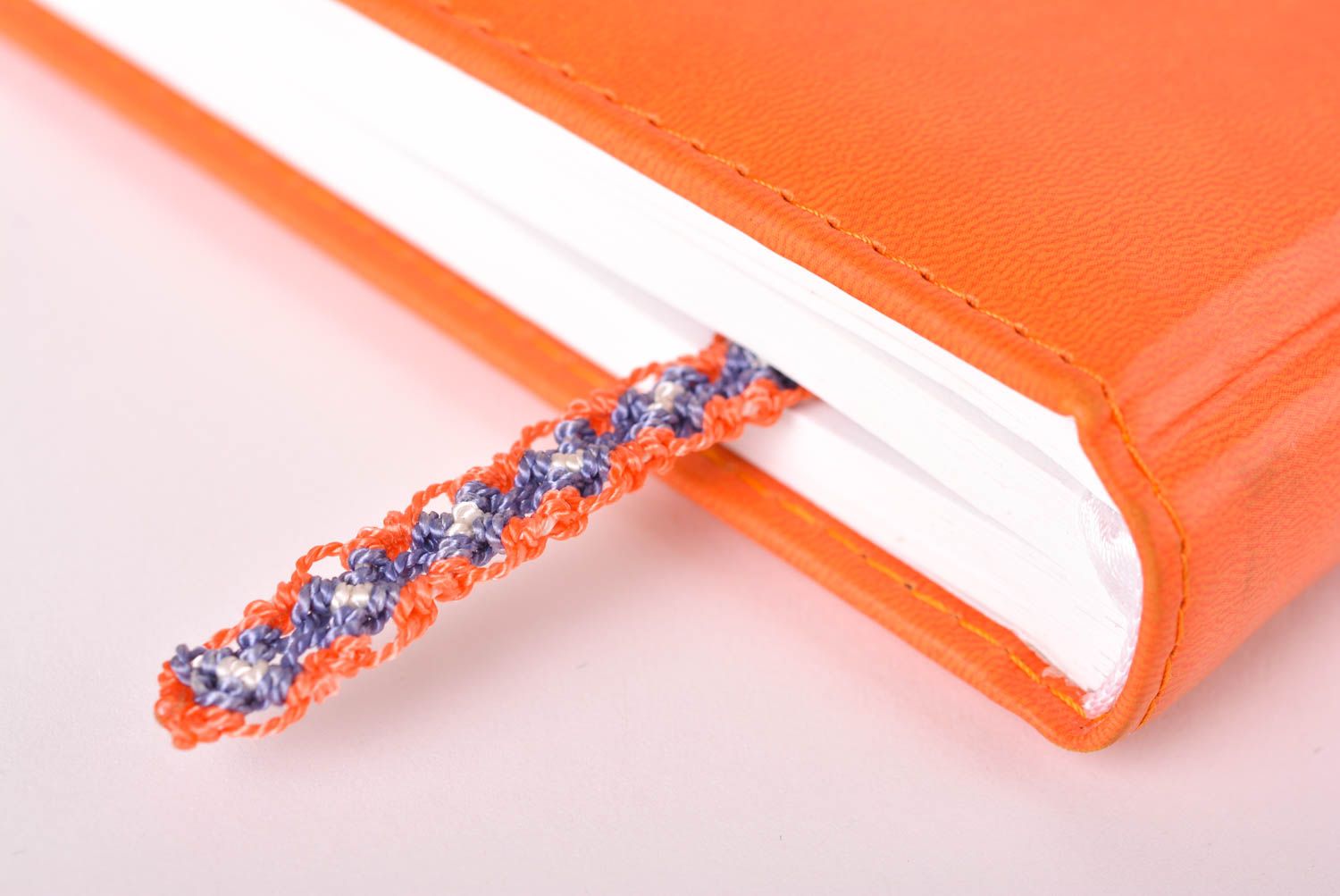 Beautiful handmade woven thread bookmark textile bookmark handmade small gifts photo 1