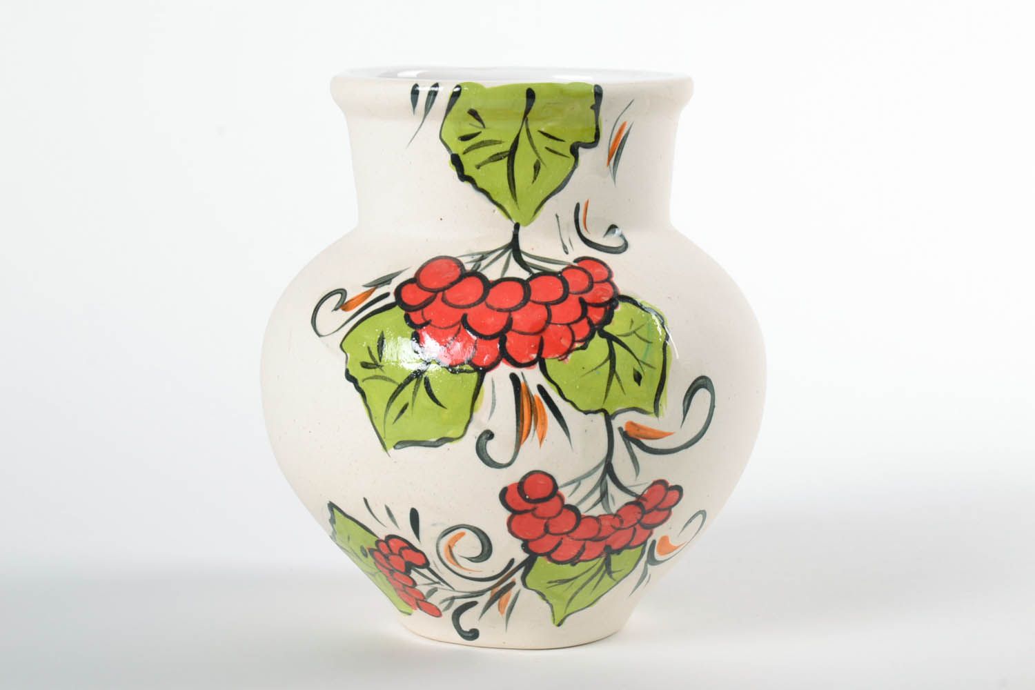 30 oz ceramic handmade glazed milk pitcher with hand paintings 2 lb photo 3