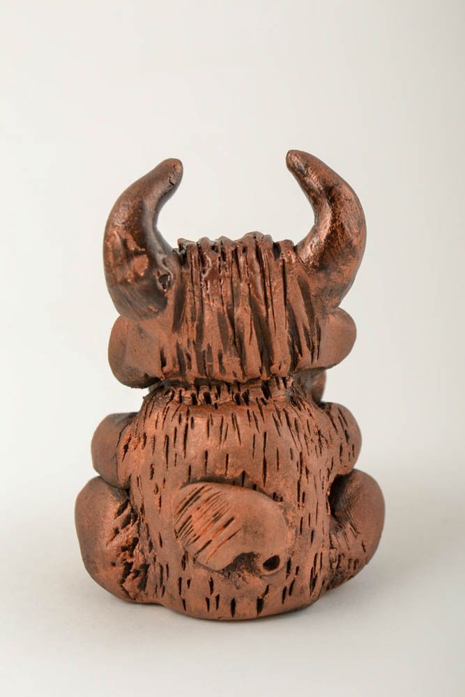Figurina fatta a mano in ceramica carino animaletto souvenir di terracotta foto 4