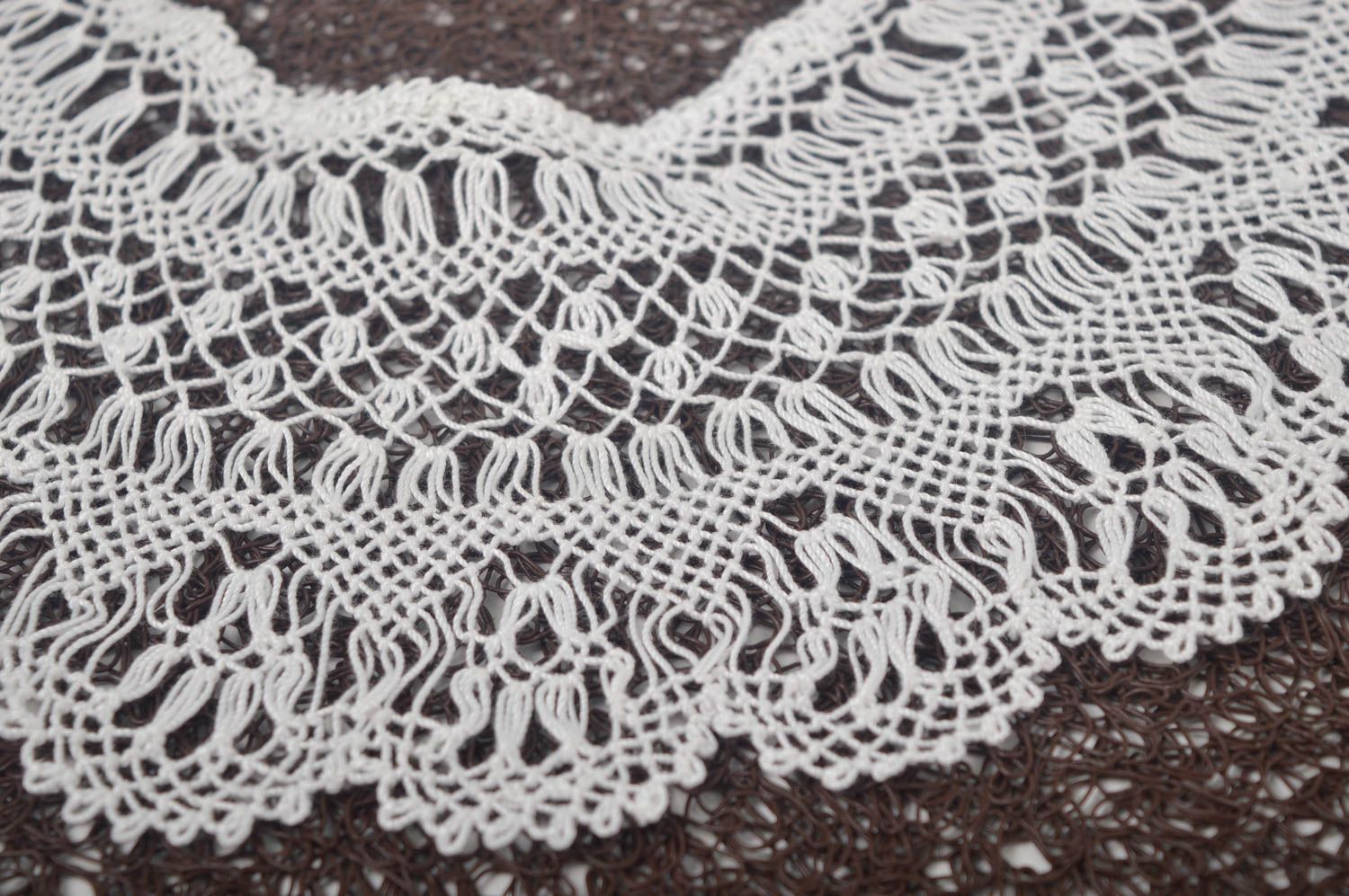 Handgefertigt Damen Kragen Halsschmuck für Damen Collier Halskette in Weiß foto 3