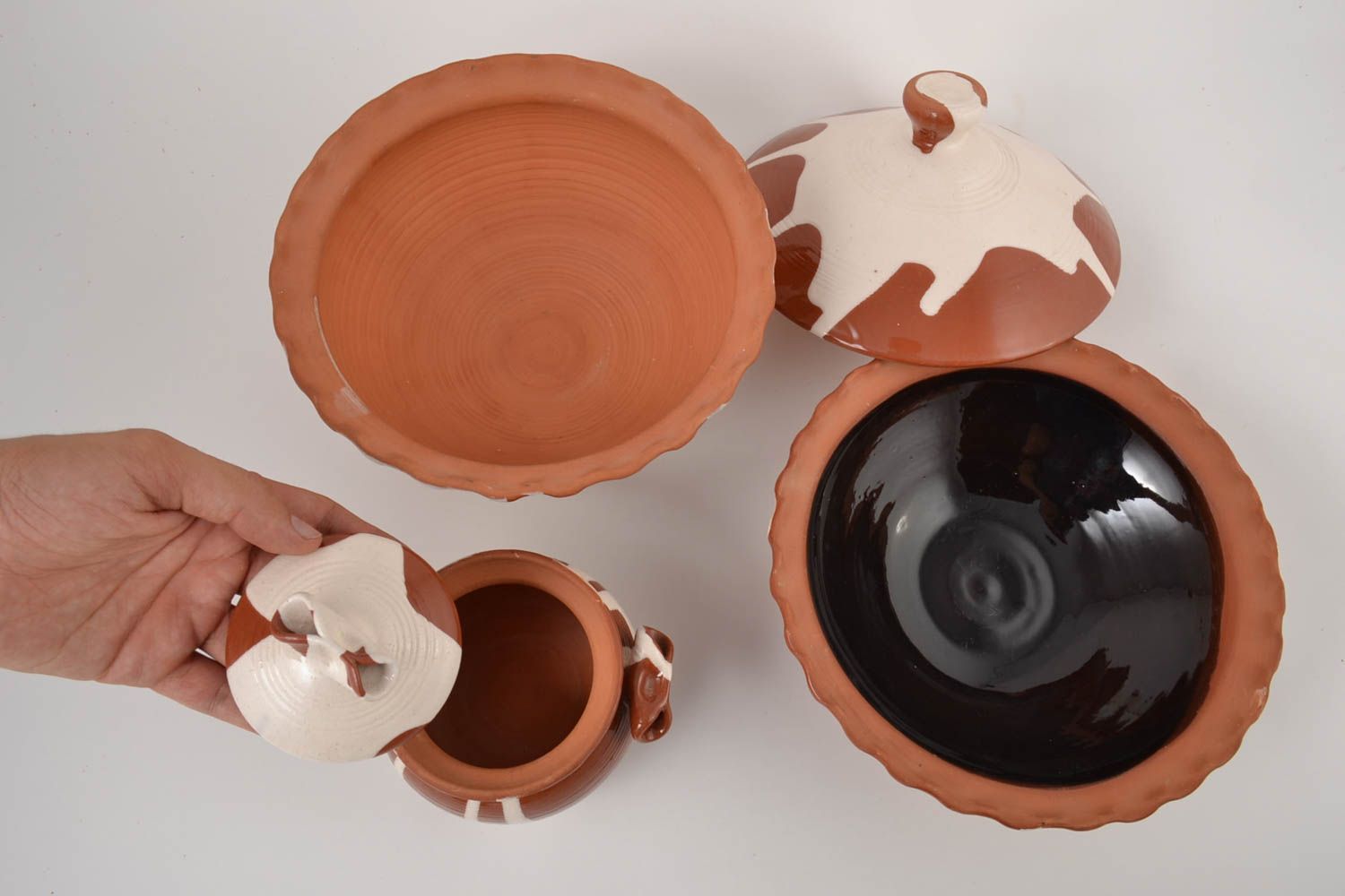 Керамическая посуда ручной работы посуда из глины кухонные принадлежности фото 2