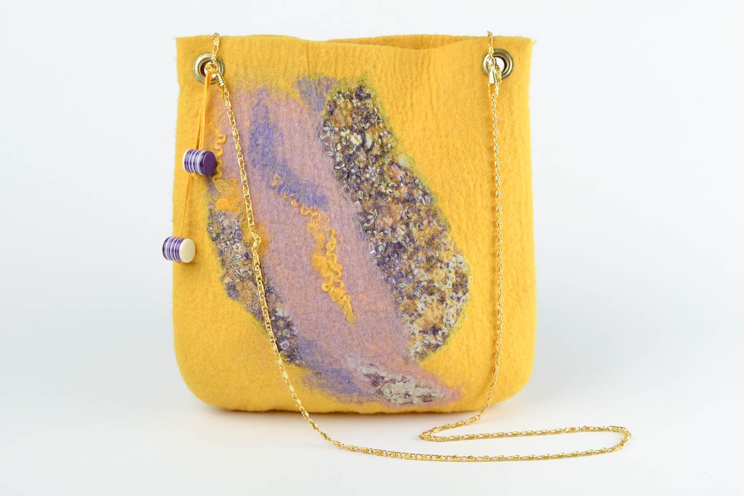 Beautiful handmade wool bag shoulder bag design wool felting gifts for her photo 5