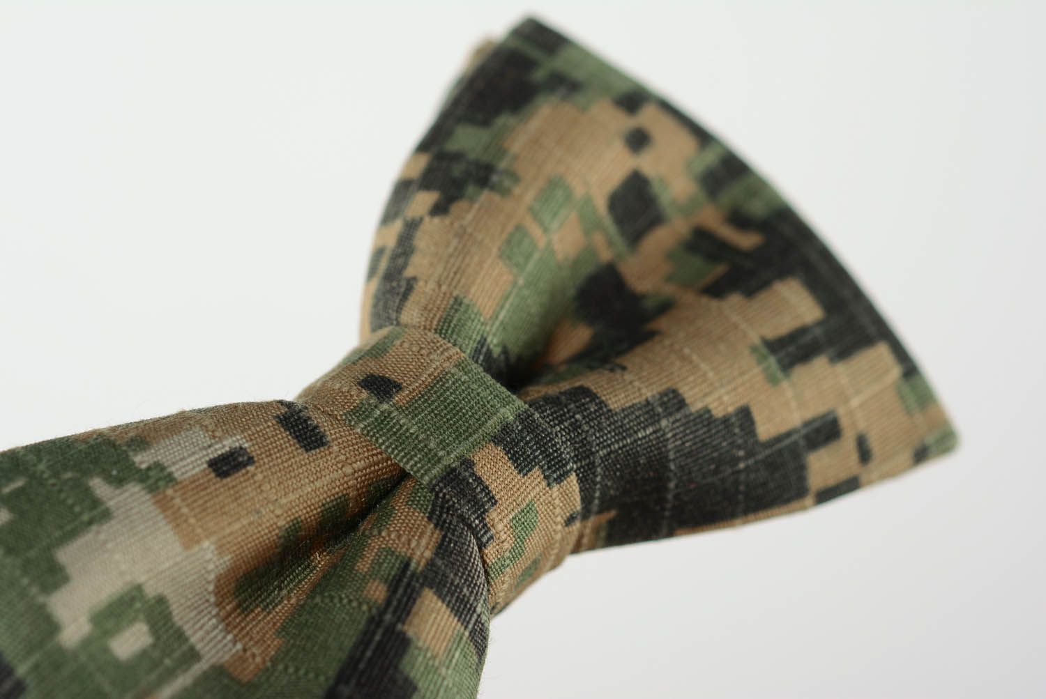 Textile bow tie Camouflage photo 4
