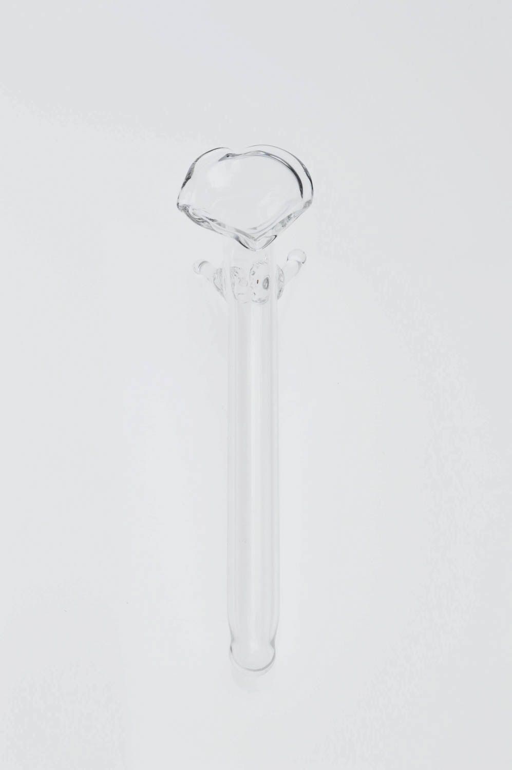 Стеклянная ваза ручной работы декоративная ваза маленькая тонкая ваза из стекла фото 4