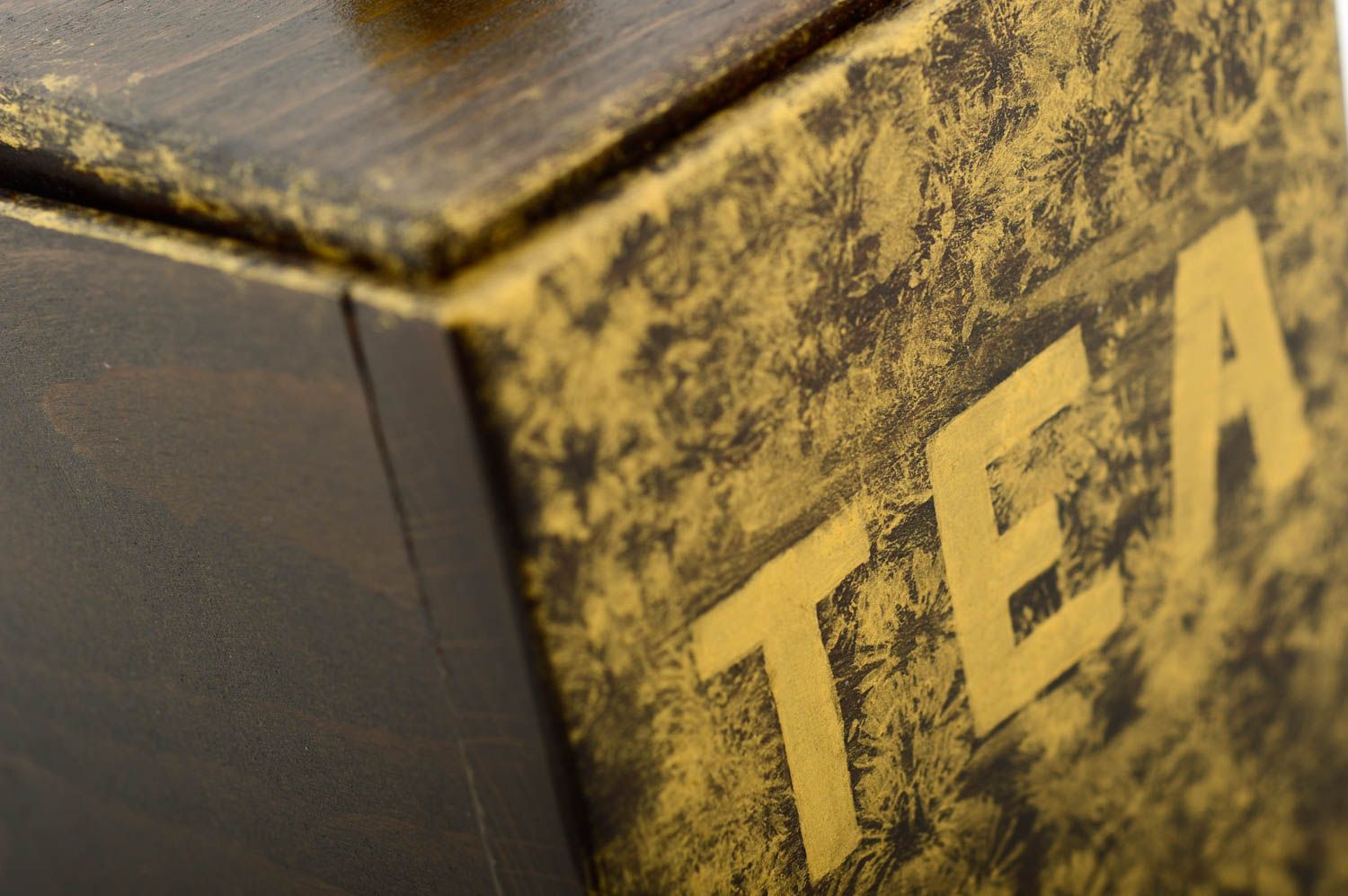 Деревянное изделие ручной работы шкатулка для чая декор для дома красивая фото 4