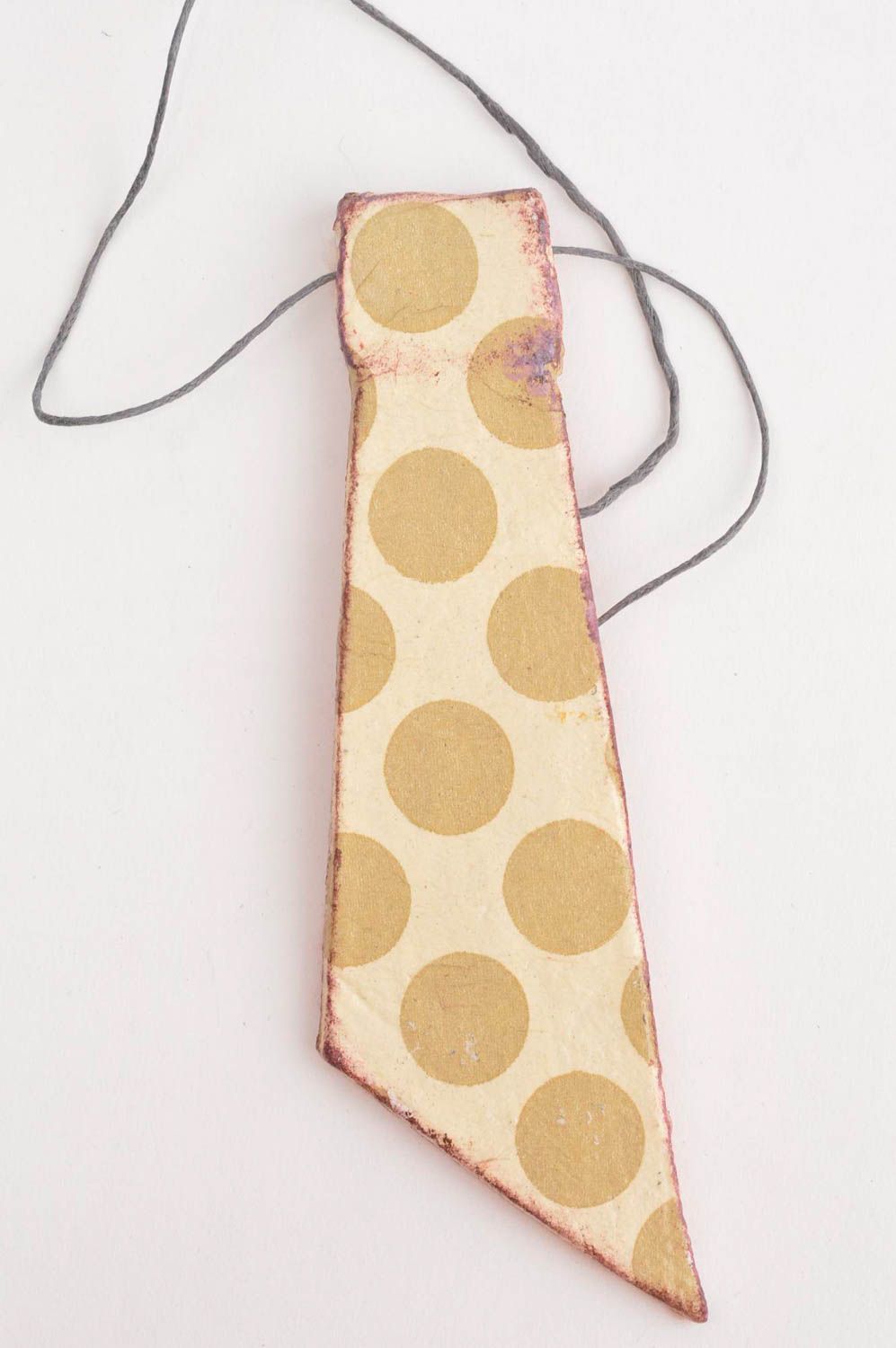 Украшение ручной работы женская подвеска в виде галстука бижутерия из пластики фото 2
