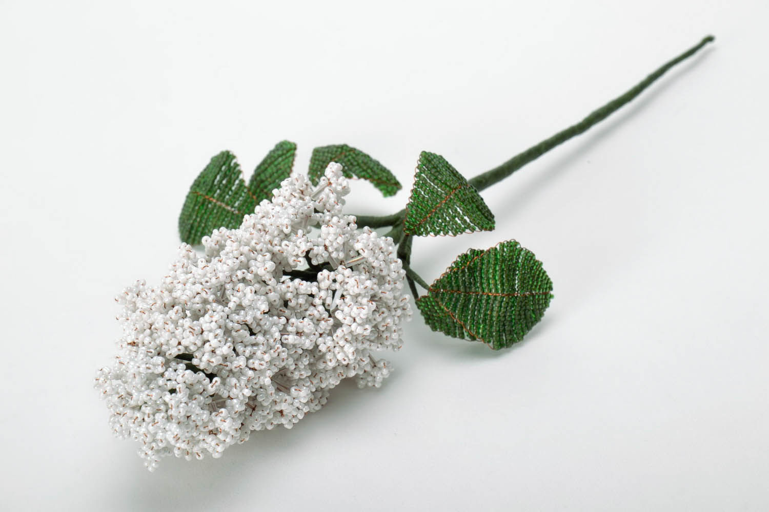 Fleur en perles de rocailles faite main photo 1