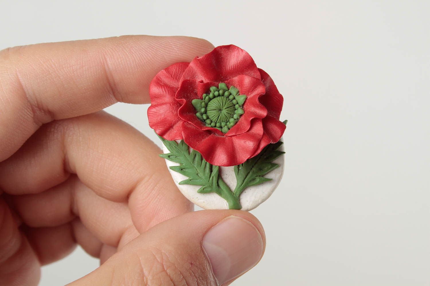 Unusual handmade plastic pendant flower pendant design accessories for girls photo 1