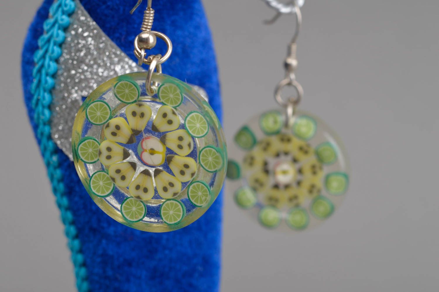 Stylish handmade plastic earrings beautiful jewellery fashion accessories photo 1