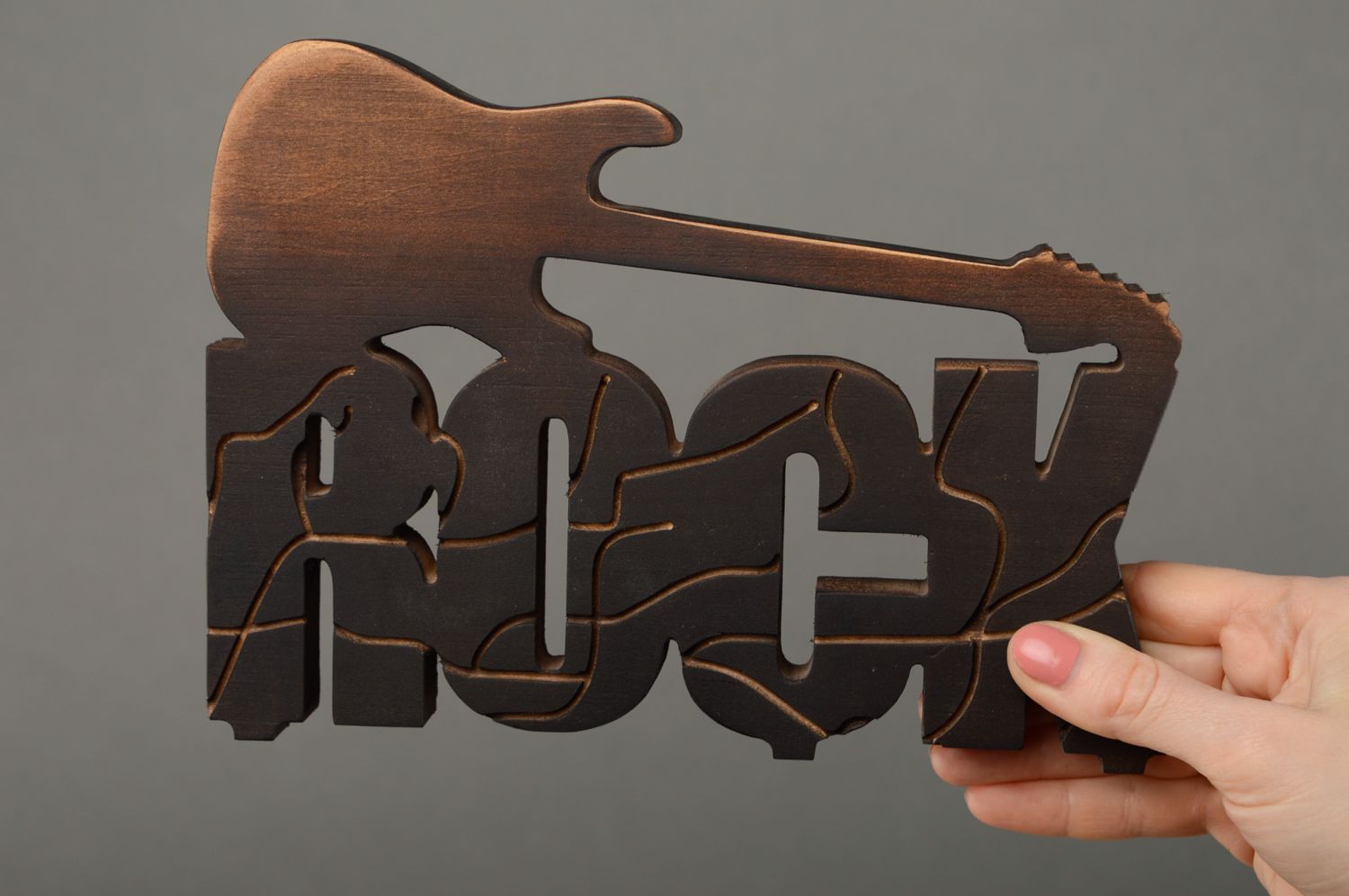 Wooden lettering for home decor Rock photo 4