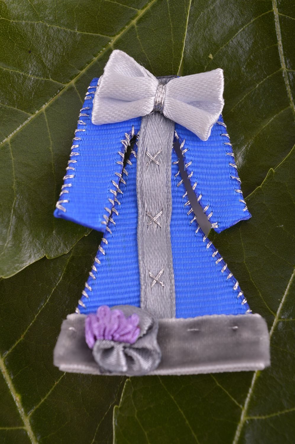 Stylish handmade textile brooch funny brooch jewelry costume jewelry gift ideas photo 1