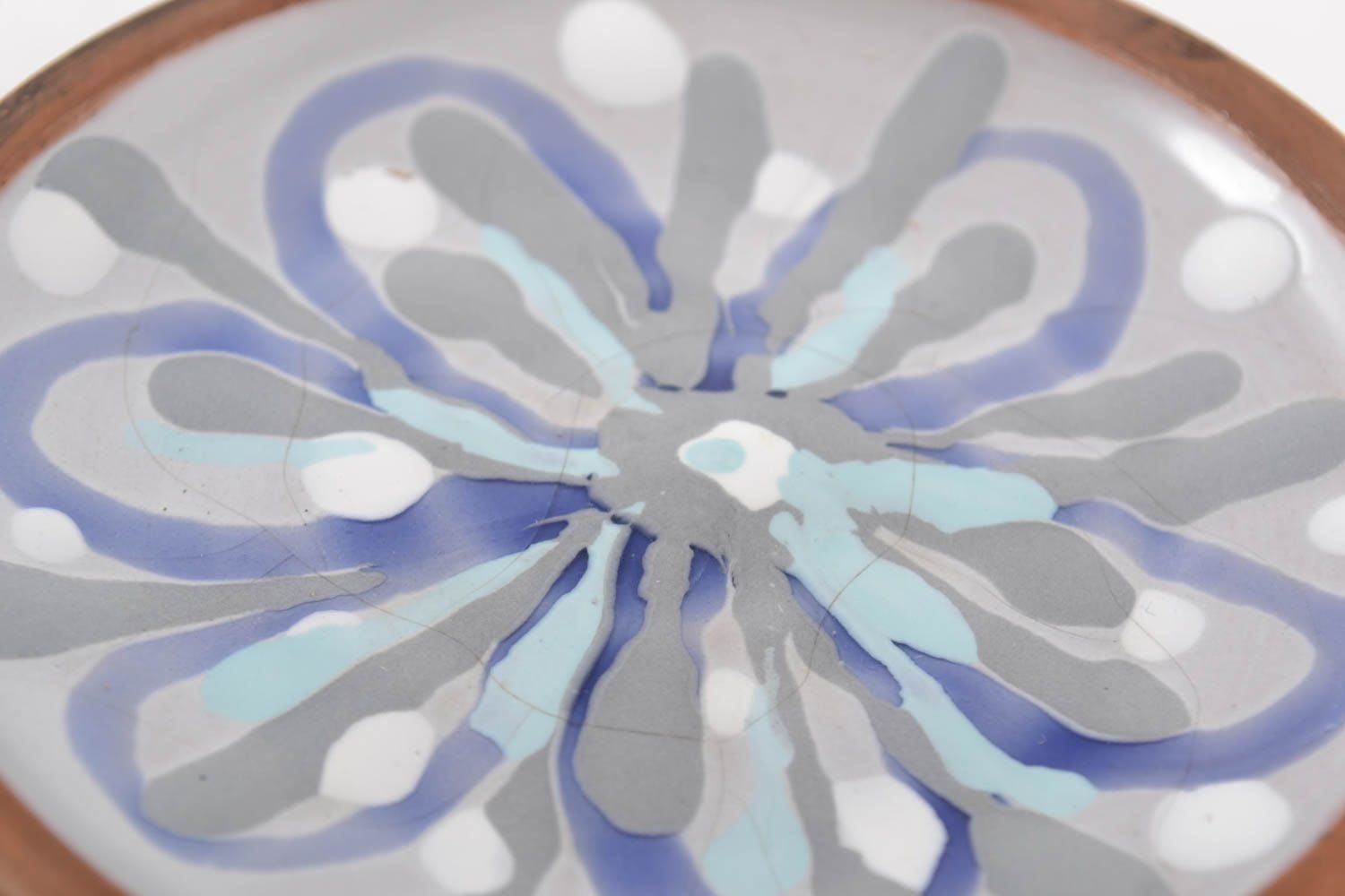 Plato de cerámica hecho a mano decorado utensilio de cocina vajilla moderna foto 3