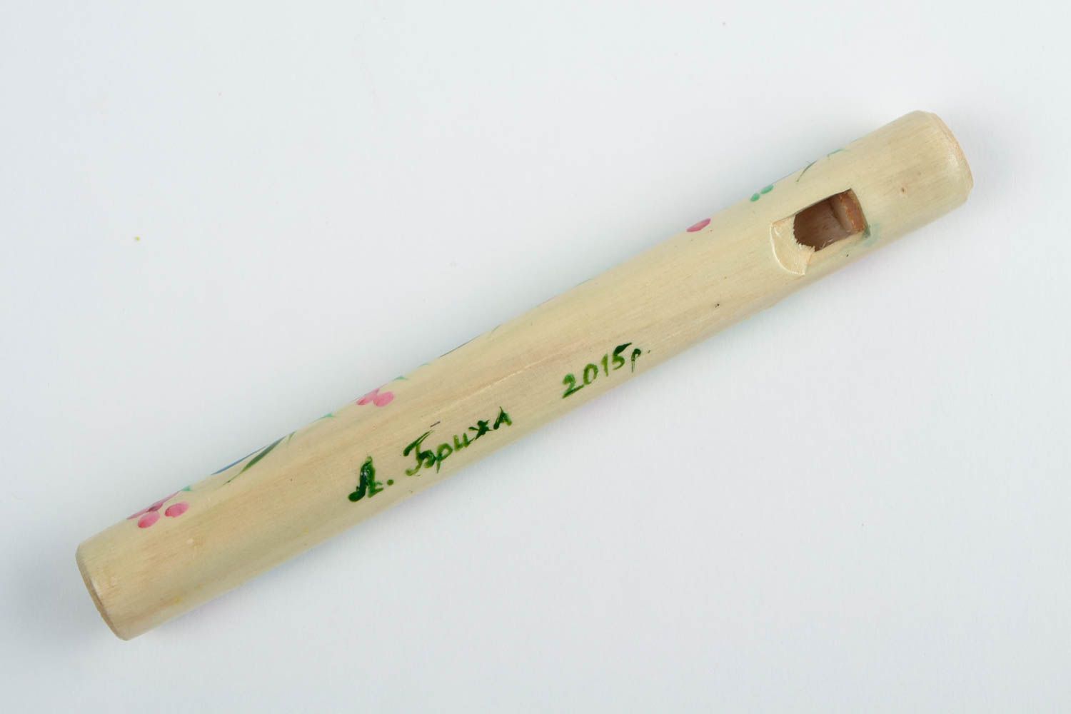 Flûte en bois fait main Instrument de musique peint vif Cadeau ethnique photo 5
