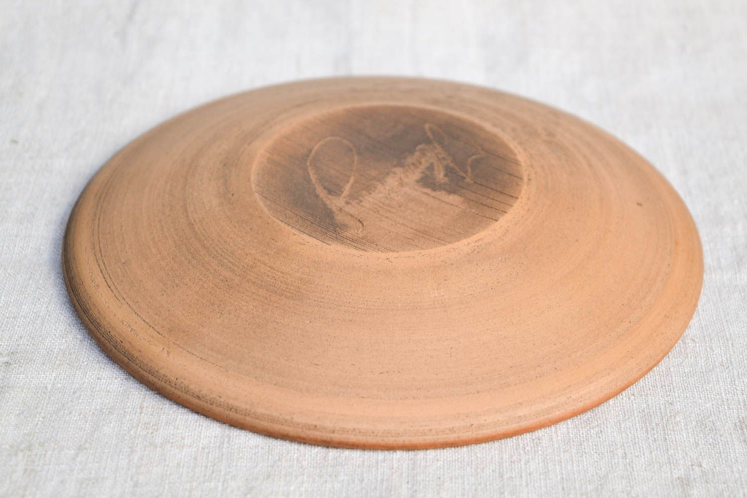 Керамическая тарелка ручной работы посуда для кухни глиняная посуда красивая фото 5
