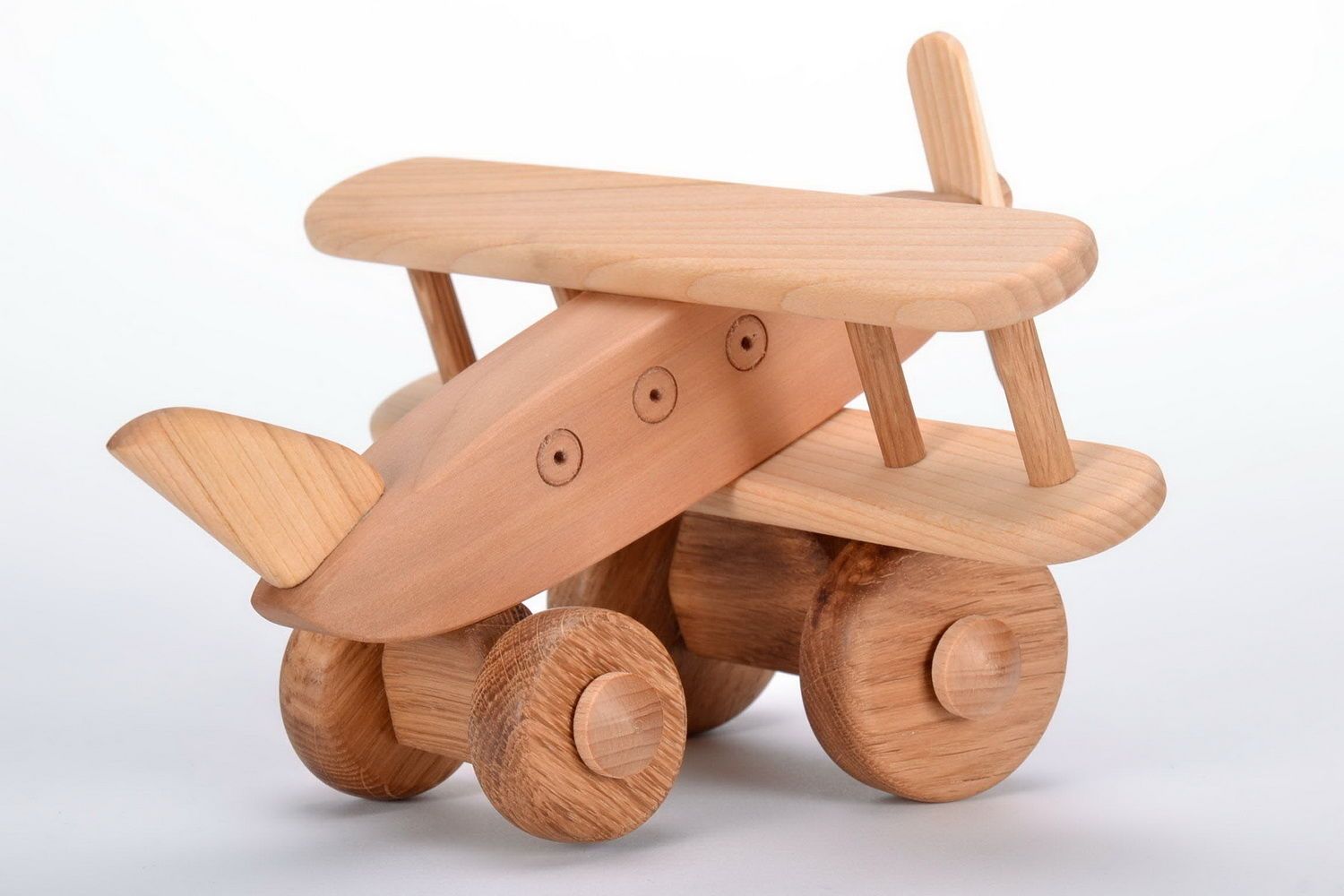 Avion en bois brut jouet pour enfant photo 3